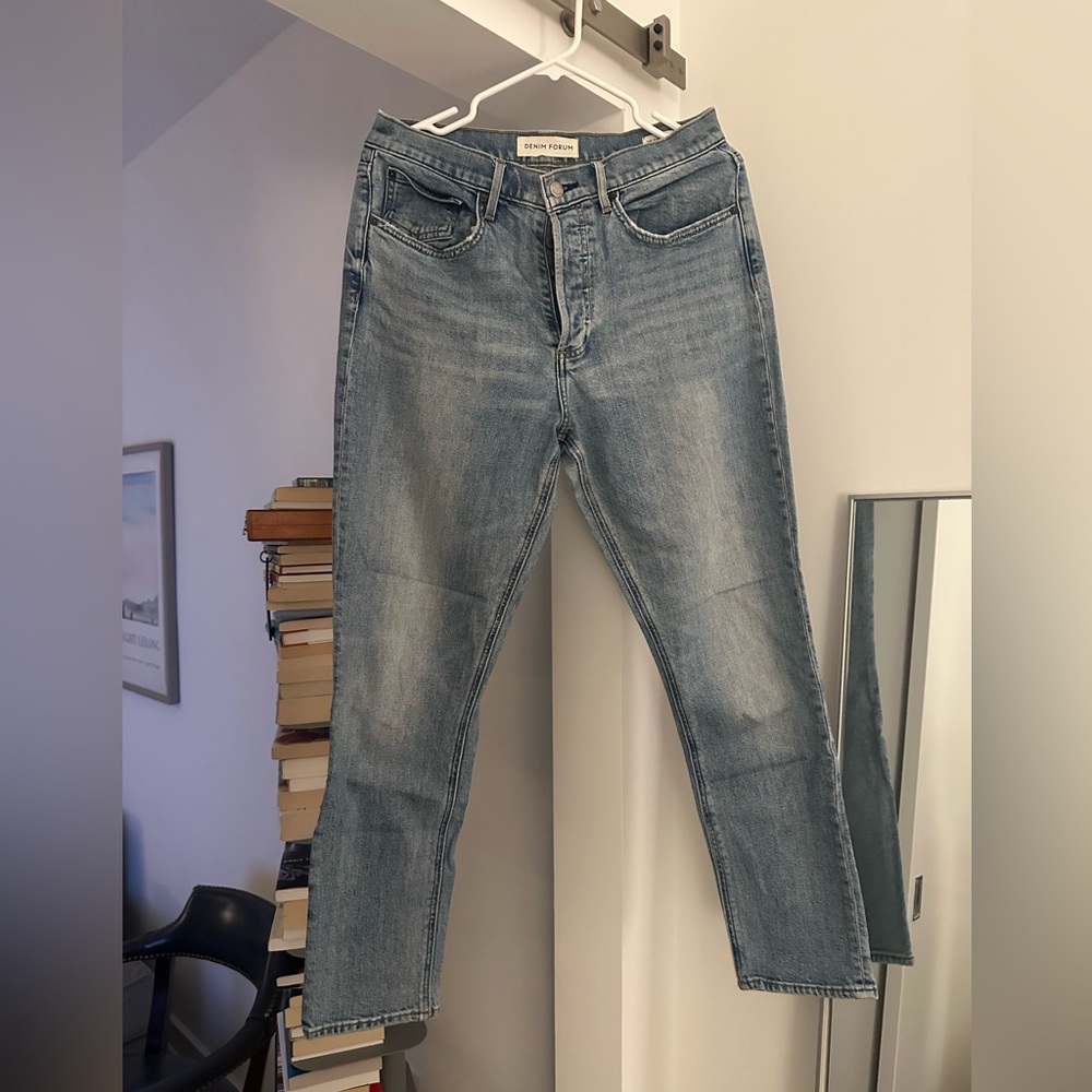 Denim Forum Yoko High Rise Slim Light Blue Denim Jeans - size 30